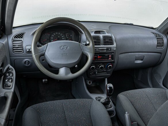2007 Hyundai Accent ТагАЗ II, чёрный, 430000 рублей - вид 5