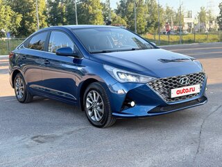 2021 Hyundai Solaris II Рестайлинг, синий, 1700000 рублей, вид 3