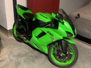 2008 Kawasaki ZX-6 Ninja, зелёный, 650000 рублей, вид 1