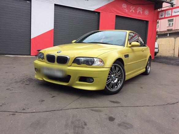 2002 BMW M3 III (E46), жёлтый