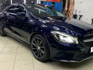 2018 Mercedes-Benz CLA 200 I (C117, X117) Рестайлинг, синий, 1800000 рублей, вид 4