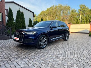 2021 Audi Q7 45 TDI II (4M) Рестайлинг, синий, 9490000 рублей, вид 2