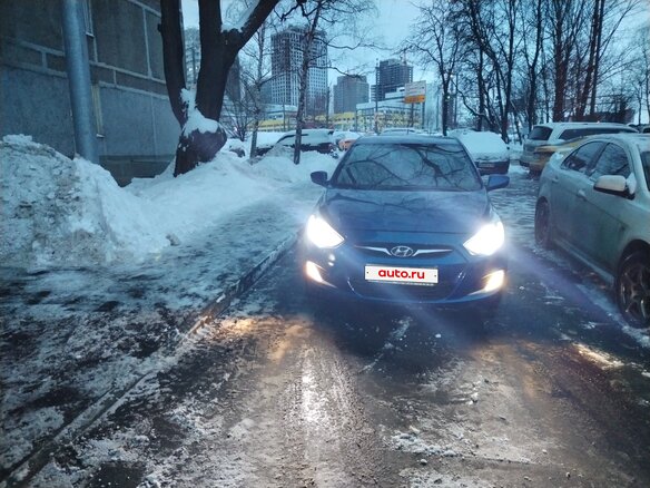 2014 Hyundai Solaris I, синий, 470000 рублей - вид 1