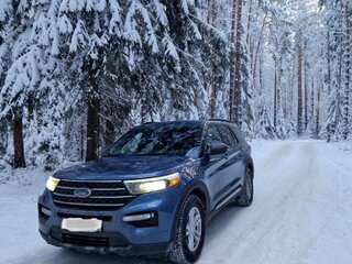 2019 Ford Explorer VI, синий, 3700000 рублей, вид 3