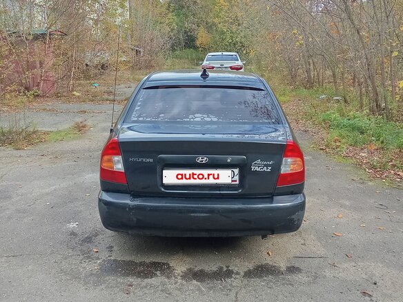 2008 Hyundai Accent ТагАЗ II, чёрный - вид 5