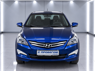 2015 Hyundai Solaris I Рестайлинг, синий, 825000 рублей, вид 2