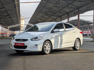 2013 Hyundai Solaris I, белый, 799900 рублей, вид 4