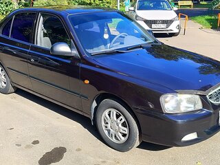2007 Hyundai Accent ТагАЗ II, чёрный, 470000 рублей, вид 2