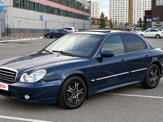 2002 Hyundai Sonata IV (EF) Рестайлинг, синий, 389000 рублей, вид 1