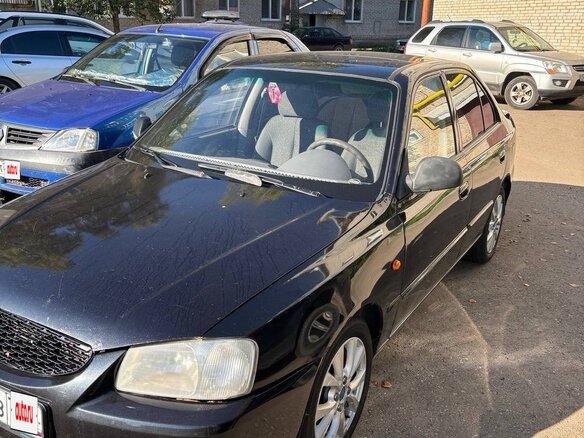 2007 Hyundai Accent ТагАЗ II, чёрный, 300000 рублей - вид 1