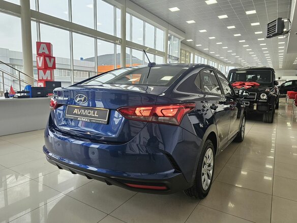 2021 Hyundai Solaris II Рестайлинг, синий, 1889000 рублей - вид 7