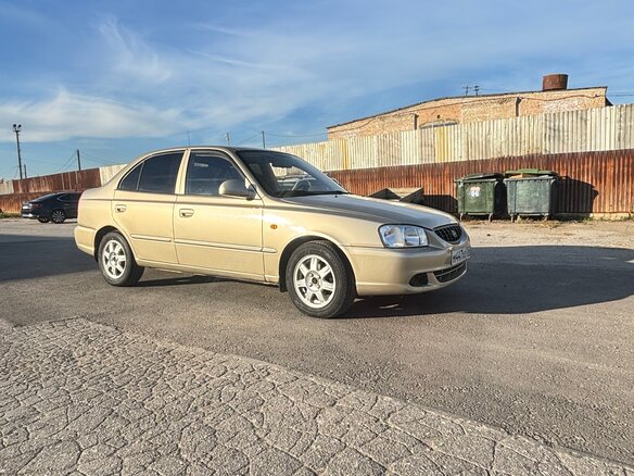 2007 Hyundai Accent ТагАЗ II, золотистый, 350000 рублей - вид 2