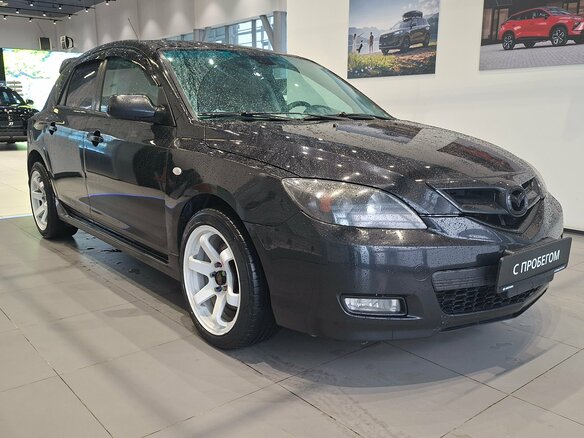 2007 Mazda 3 I (BK) Рестайлинг, чёрный, 540000 рублей - вид 2