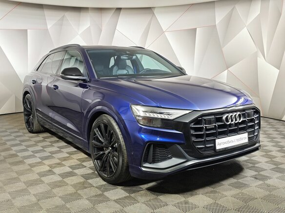 2019 Audi Q8 45 TDI I (4M), синий, 5509000 рублей - вид 2