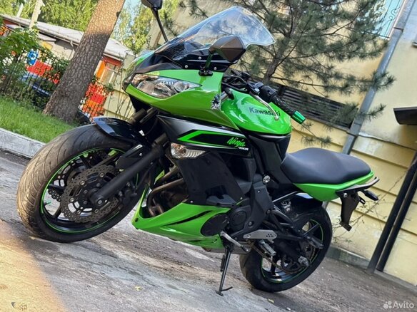 2012 Kawasaki ER-4F (Ninja 400R), зелёный, 400000 рублей - вид 4
