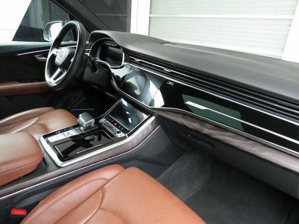 2020 Audi Q7 45 TDI II (4M) Рестайлинг, синий - вид 4
