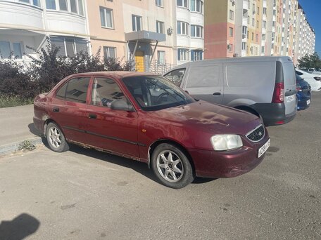 2000 Hyundai Accent II, красный, 145000 рублей, вид 2