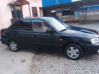 2007 Hyundai Accent ТагАЗ II, чёрный, 360000 рублей, вид 2