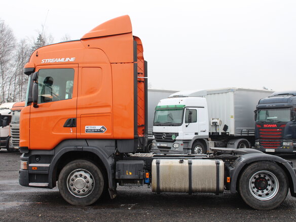 2017 Scania R-Series, оранжевый - вид 3