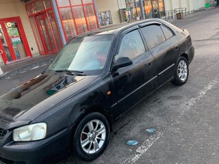 2002 Hyundai Accent II, чёрный, 185000 рублей, вид 1