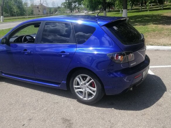 2007 Mazda 3 I (BK) Рестайлинг, синий, 290000 рублей - вид 9