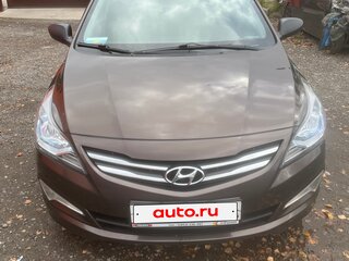 2014 Hyundai Solaris I Рестайлинг, коричневый, 950000 рублей, вид 2