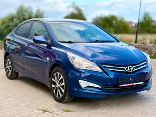 2016 Hyundai Solaris I Рестайлинг, синий, 878000 рублей, вид 1
