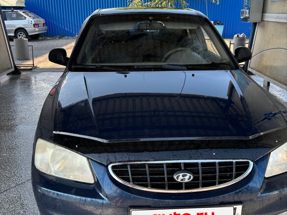 2007 Hyundai Accent ТагАЗ II, синий, 375000 рублей - вид 2