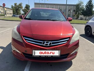2016 Hyundai Solaris I Рестайлинг, красный, 530000 рублей, вид 3