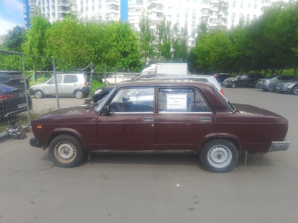 2005 Lada (ВАЗ) 2107, пурпурный, 250000 рублей - вид 2