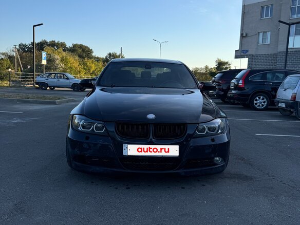 2008 BMW 3 серии 320i V (E90/E91/E92/E93), чёрный, 380000 рублей