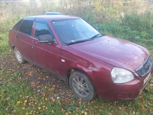 2008 Lada (ВАЗ) Priora I, красный, 120000 рублей