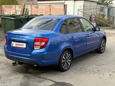 2019 Lada (ВАЗ) Granta I Рестайлинг, синий, 530000 рублей, вид 3