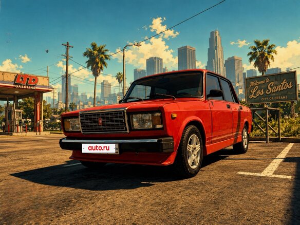 1997 Lada (ВАЗ) 2107, красный, 150000 рублей