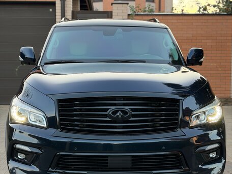 2016 Infiniti QX80 I Рестайлинг, синий, 2750000 рублей, вид 2