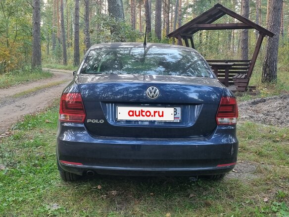 2016 Volkswagen Polo V Рестайлинг, синий - вид 6