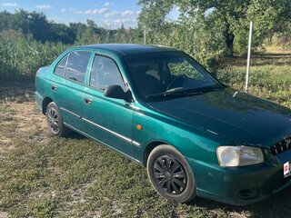 2001 Hyundai Accent ТагАЗ II, зелёный, 320000 рублей, вид 1