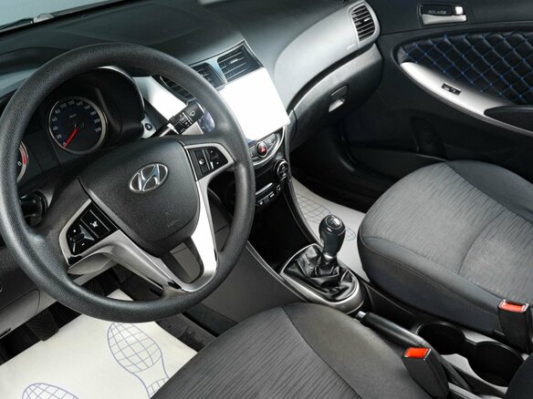 2016 Hyundai Solaris I Рестайлинг, синий, 979000 рублей - вид 6
