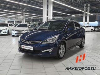 2016 Hyundai Solaris I Рестайлинг, синий, 985000 рублей, вид 1