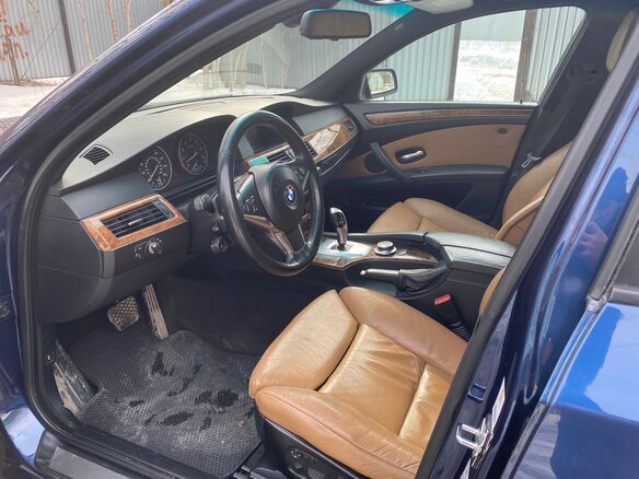 2007 BMW 5 серии 535i V (E60/E61) Рестайлинг, синий, 820000 рублей - вид 14