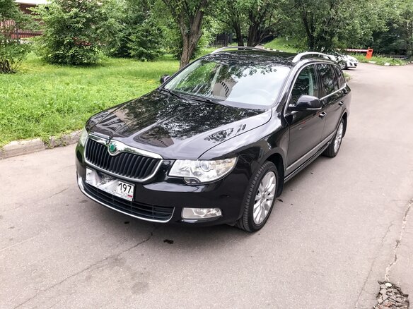2012 Skoda Superb II, чёрный - вид 1