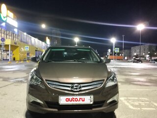 2015 Hyundai Solaris I Рестайлинг, коричневый, 850000 рублей, вид 1