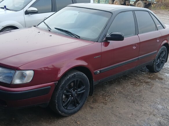 1991 Audi 100 IV (C4), красный, 300000 рублей - вид 2