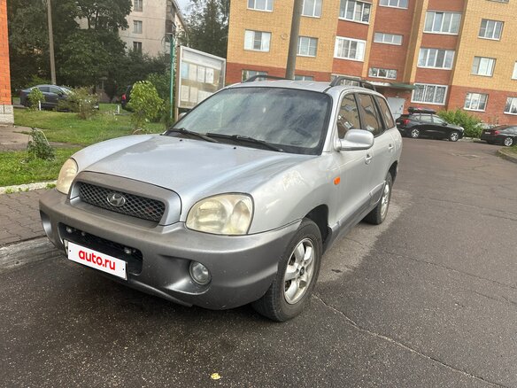 2004 Hyundai Santa Fe I, серебристый, 285000 рублей