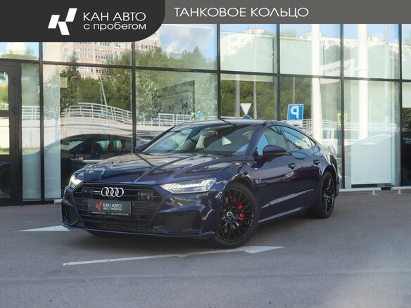 2019 Audi A7 55 TFSI II (4K), синий, 4150000 рублей