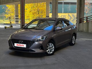 2020 Hyundai Solaris II Рестайлинг, коричневый, 1459000 рублей, вид 2