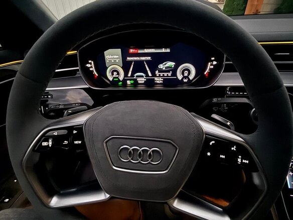 2021 Audi A8 60 TFSI e IV (D5), синий, 8230000 рублей - вид 8