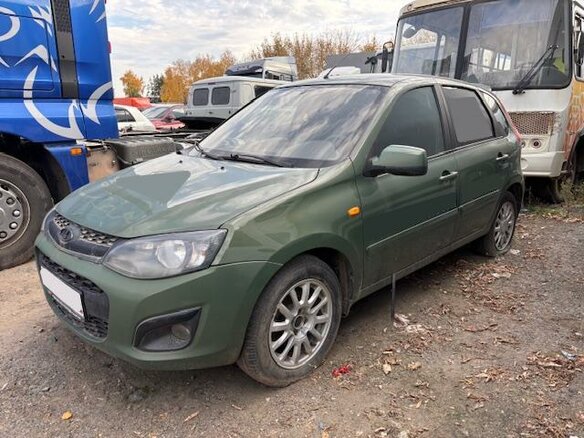2013 Lada (ВАЗ) Kalina II, зелёный, 281000 рублей