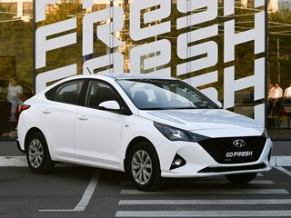 2021 Hyundai Solaris II Рестайлинг, белый, 1729000 рублей, вид 1