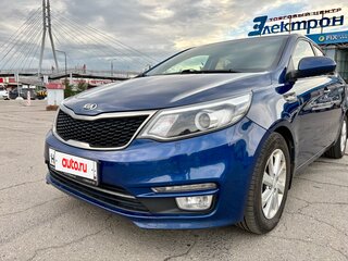 2016 Kia Rio III Рестайлинг, синий, 1100000 рублей, вид 2